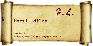 Hertl Léna névjegykártya
